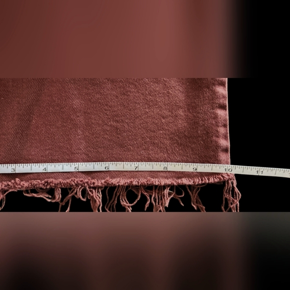 JUSTUSA~Maroon Wide Leg Denim Jeans~Raw Hem~size 10 - Picture 11 of 11